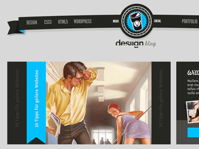 Desiignblog (incl. full-size-version) blog blue design desiign header retro slider vintage webdesign
