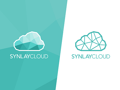 Synlay Cloud Logo apps cloud green logo polygon synlay typography