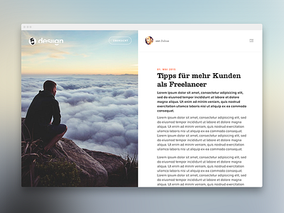 Portfolio Journal article blog desiign german germany journal layout post title