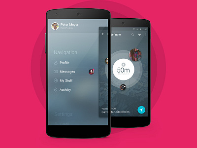 Navigation android app fashion inspiration interface