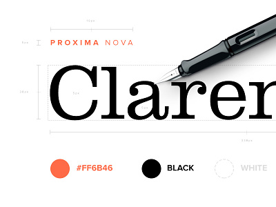 Portfolio Case Study behance brand case study clarendon colors desiign proxima nova