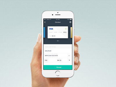 Day 2: Credit Card Checkout 002 app card checkout credit creditcard dailyui hand ios payment shop