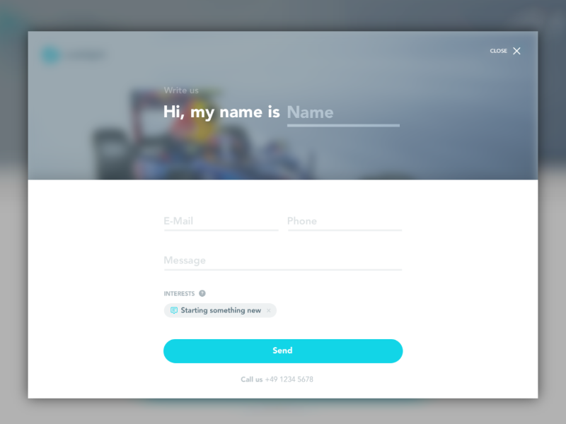 Overlay form by Julius Löwe on Dribbble