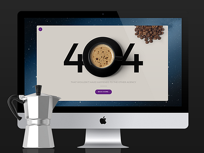 Day 8: 404 404 coffee dailyui webdesign website