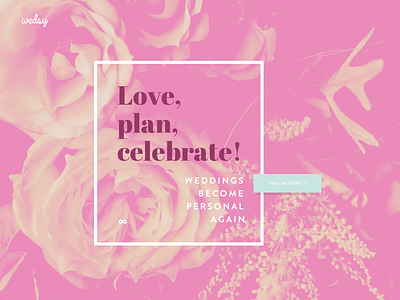 Landingpage: Love, plan, celebrate!
