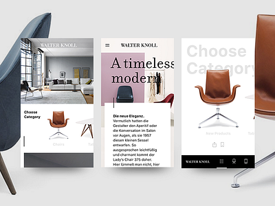 Walter bauhaus furniture german mobile new relaunch typography webdesign website