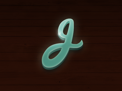 J Dribbble font j letter logo type