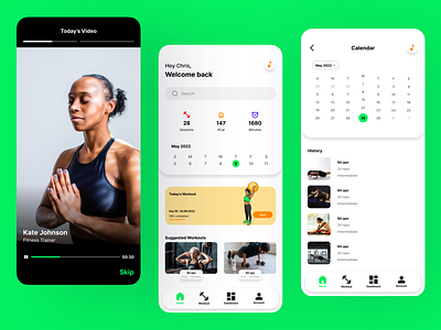 Fitness Screen designs, themes, templates and downloadable graphic elements  on Dribbble