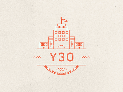 Y 3 O branding lines logo retro