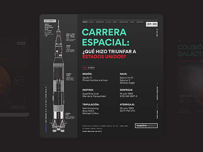 Nuestro Espacio - Podcast astronomy cover podcast espacio exterior marte outer space podcas branding podcast podcast identity space space exploration ui podcast ui ux podcast web space ui