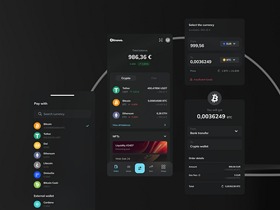 Crypto Wallet Concept app crypto crypto wallet cryptocurrency cryptocurrency wallet dapp cryptocurrency uxui uxui inspiration