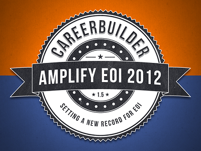 Amplify EOI 2012 badge careerbuilder circles logo ribbon seal
