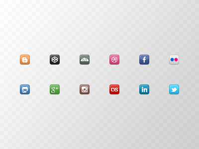 Coder's Block Mini Social Icons icons mini social