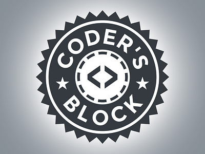 Coder's Block v5 Logo badge circles logo seal svg
