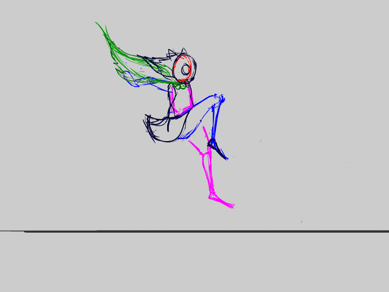 Assignment 3 - character running animate cc assignment character cloth animation flash frame by frame henrique henrique barone jumping mograph mentor princess mononoke running