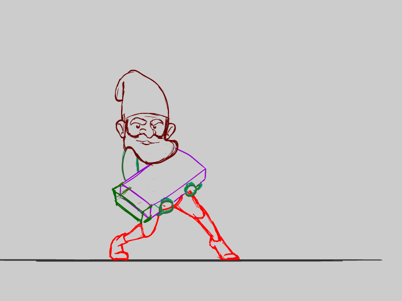 Gnome sketch animatecc christmas elf flash frame by frame gnome santa sketch sneaky walk cycle walking xmas