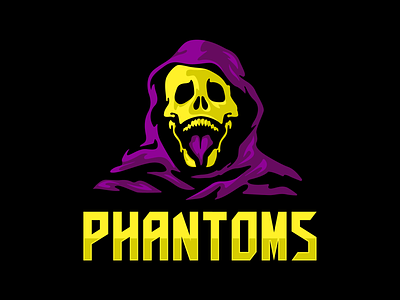 Phantom logo football ghost hockey illustration logo nfl nhl phantom phantoms scull skeleton skeletor sport sportlogo sports