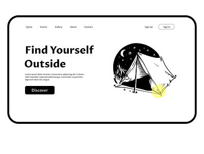 Camping - Landing Page app branding dashboard design graphic design icon illustration logo typography ui uiux user interface ux vector web web app web design webapp webdesign
