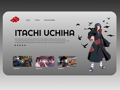 Naruto Series - landing page 3d animation app branding dashboard design graphic design icon illustration itachi logo manga motion graphics naruto sasuke ui uiux ux uxui web design