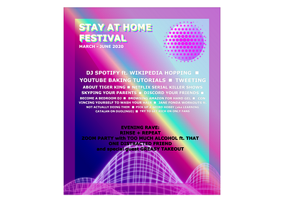 Stay Home branding design festival humour illustration poster design