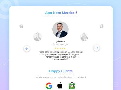 Landing Page UI/UX Design - Light Theme - Testimonial landing ui ux web design