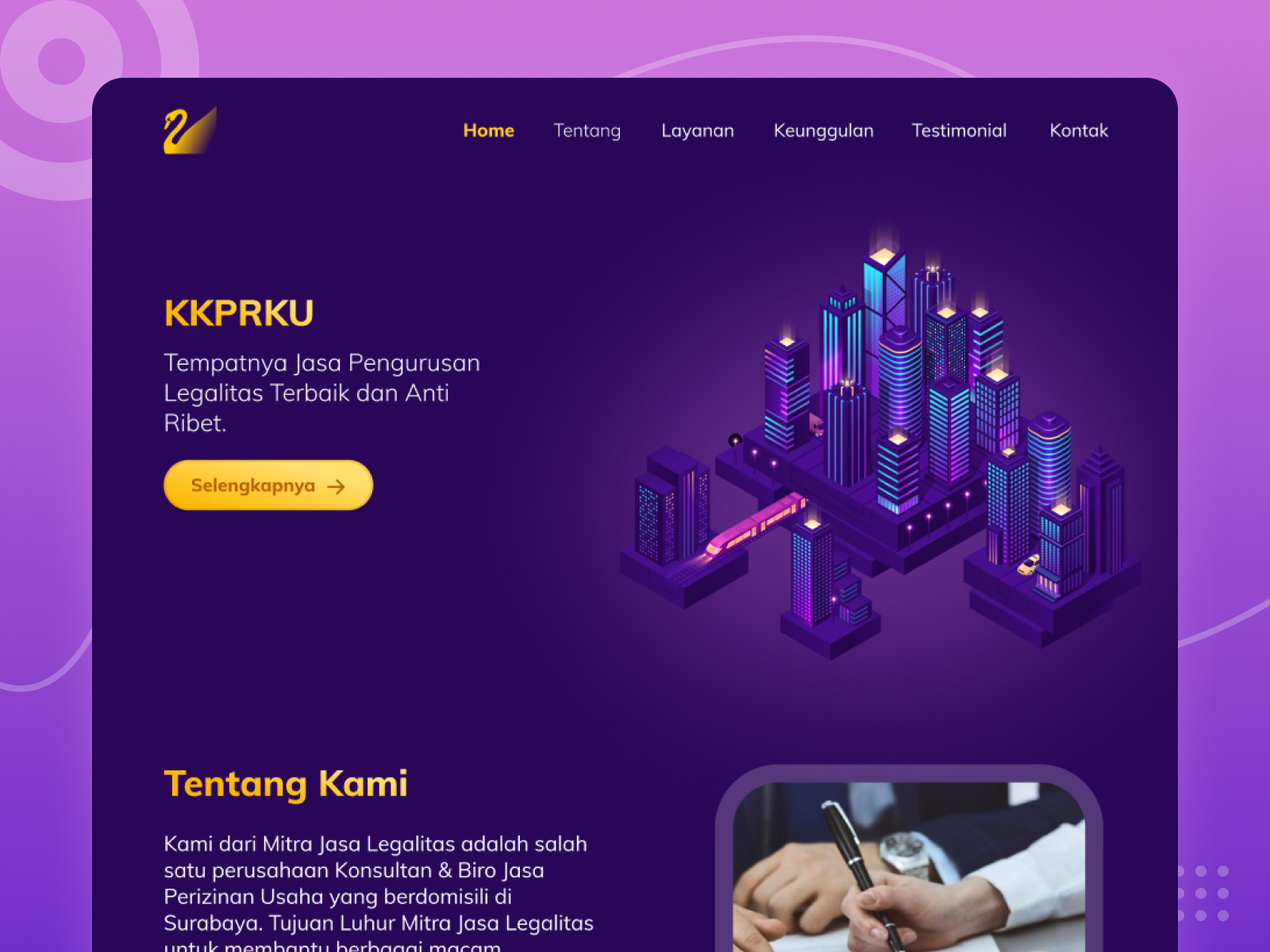 Landing Page UI/UX Design - Dark Theme by Alfin Syahruddin on Dribbble