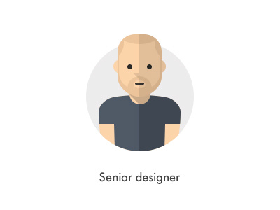 How should they look like: Senior designer character circule designer flat how they looks icon jazzpixels senior designer