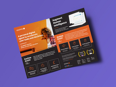 Assima Assist Brochure biology brand brandfing brochure design dribbble intelligence minimal science stationary technology vector