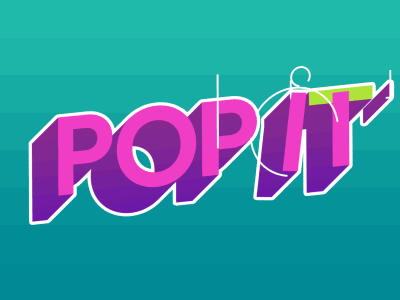 Popit 90s animated it pop typograpjy
