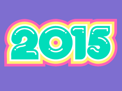2015 bubble type 2015 bubble font illustration typography