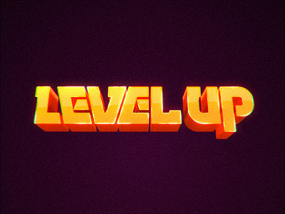 LVLUP 80s level retro type typography up