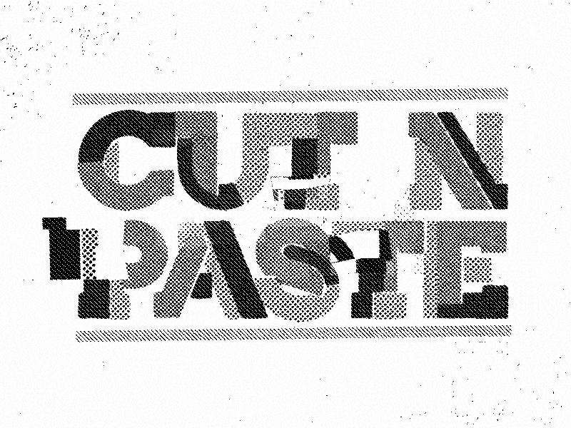 Cut Paste analog cut halftone lofi paste retro