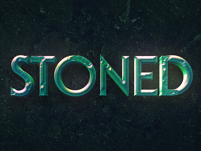 Stoned carved type after bevel carved effects emerald stone type
