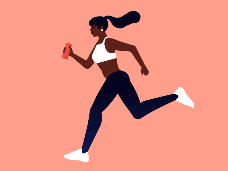 Runner Girl animated mercari runner shopping