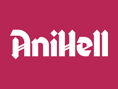 Anihell Logo anihell blackletter logo type