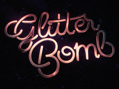 Glitterbomb 3d bomb custom customtype glitter lettering