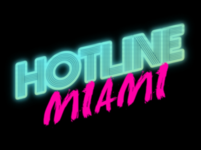 Hotline Miami Logo 80s branding hotline miami icon identity indie games logo