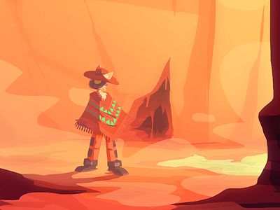 Deep Crevasse character drawing concept art crevasse desert illustration western