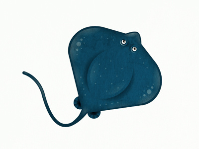 Stingray animal blue illustration stingray