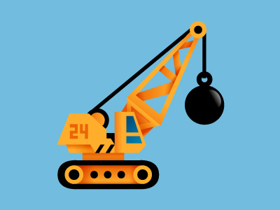 Wrecking Ball illustration vehicle wrecking ball