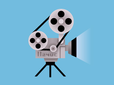 old movie projector clipart