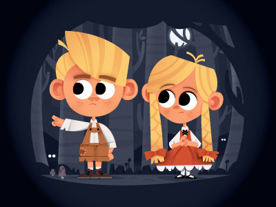 Hansel and Gretel characters fairy tale hansel and gretel illustration kids