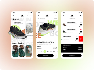 Adidas app - Mobile UI interface adidas app apps branding design fashion footwear mobile product design sneakers trainers ui ux