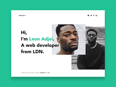 Web design UI - Leon Adjei web developer animation branding design desktop graphic design motion graphics product design ui ux web web design web developer