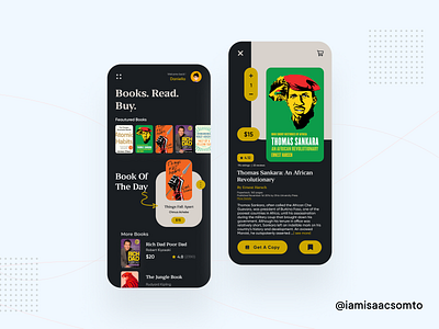 Book App Concept UI Design africa app concept book book app commerce app dark app ecommerce app concept figma figma design figmaafrica ui design