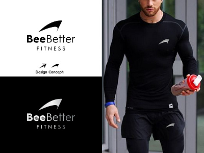 Bee Better Fitness LLC logo apparel branding creative design fitness fitness logo icon logo sporty