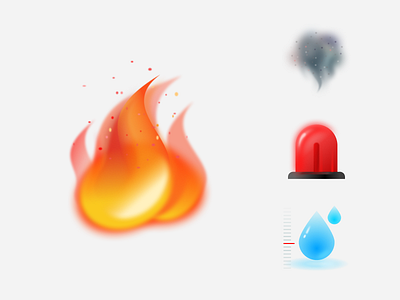 figma icon alarm app design figma figmadesign fire icon illustration iot smoke ui vector water