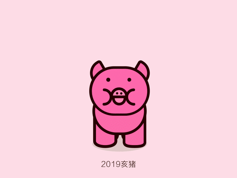 Pink pig 2019 afterfx animation cartoon cute fireworks gif graphics happiness happy illustration loop motion pig pink pink pig vector 新年快乐