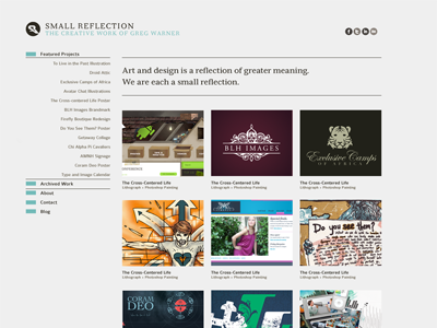 Small Reflection portfolio redesign branding layout portfolio redesign web design