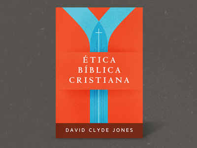 Biblical Ethics Spanish Cover blue book cover orange subtle texture vector
